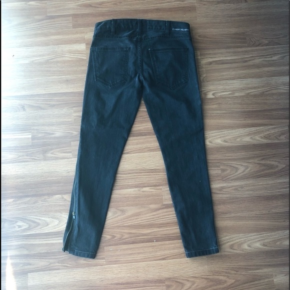 Current/Elliot The Side Zip Crop in Night - Picture 12 of 16